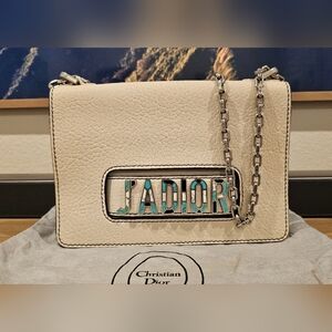 Christian Dior J’ADIOR Leather Chain Clutch/shoulder Bag